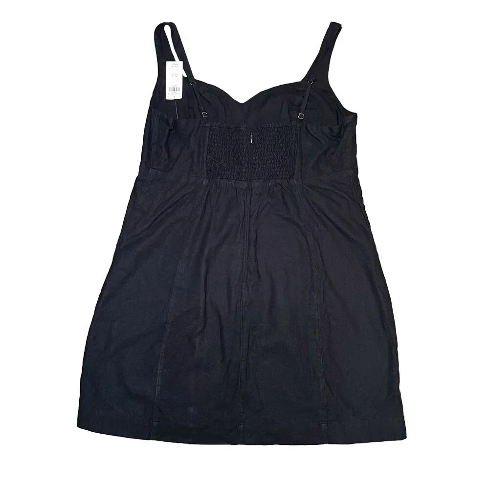 Abercrombie & Fitch Women's Corset Seamed Linen-Blend Mini Dress XLT - Picture 3 of 5